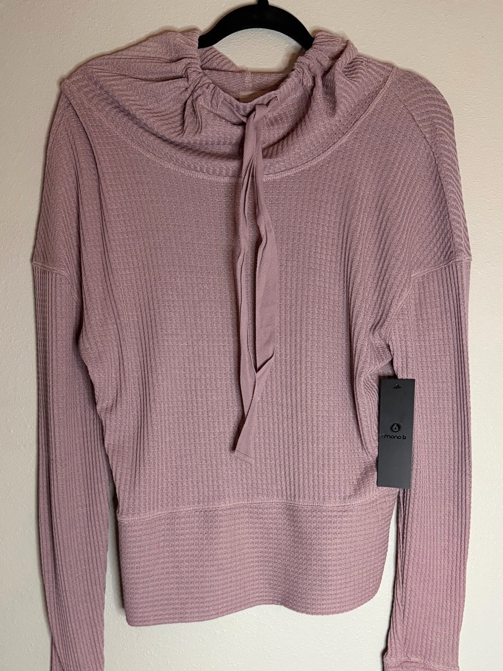 NWT Mono B Purple Top with cowl neck